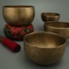 Bol Chantant uni foncé, Bol chantant fait mains, singing bowls , sound healing, guérison, méditation, yoga, Sadhana Nepal