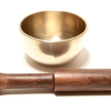 Bol Chantant uni doré, Bol chantant fait mains, singing bowls , sound healing, guérison, méditation, yoga, Sadhana Nepal
