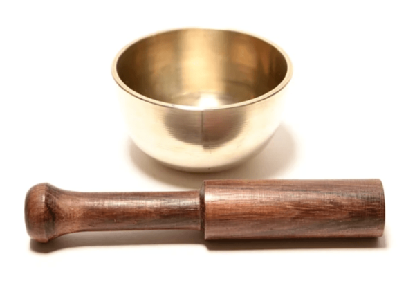 Bol Chantant uni doré, Bol chantant fait mains, singing bowls , sound healing, guérison, méditation, yoga, Sadhana Nepal