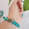 Bracelet, howlite bleu,turquoise, bracelet howlite, bracelet en pierre, pierre, bracelet tibétain, sadhana nepal, spiritualité, méditation, yoga