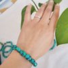 Bracelet, howlite bleu,turquoise, bracelet howlite, bracelet en pierre, pierre, bracelet tibétain, sadhana nepal, spiritualité, méditation, yoga