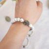 Howlite, bracelet, bracelet en howlite, bracelet pierre, bracelet pierre naturelle, spipritualité, yoga, méditation, sadhana nepal