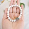 Howlite, bracelet, bracelet en howlite, bracelet pierre, bracelet pierre naturelle, spipritualité, yoga, méditation, sadhana nepal