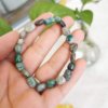 Bracelet chrysocolle, bracelet pierre, bracelet pierre chips, cristal de roche, yoga, méditation, spiritualité, Sadhana Nepal