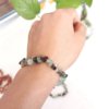 Bracelet fluorite, bracelet pierre, bracelet pierre chips, cristal de roche, yoga, méditation, spiritualité, Sadhana Nepal
