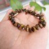 Bracelet œil de tigre, bracelet pierre, bracelet pierre chips, cristal de roche, yoga, méditation, spiritualité, Sadhana Nepal