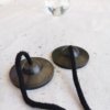 Tingsha, Tingsha uni noire,Méditation, spiritualité, yoga, cymbales tibétans, tingshas tibétanes, sadhana nepal, guérison, tingshas 7 métaux