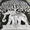 Tapisserie murale noire éléphant, tapisserie murale, tapisseriee, Yoga, méditation, Sadhana Nepal