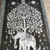 Tapisserie murale noire éléphant, tapisserie murale, tapisseriee, Yoga, méditation, Sadhana Nepal
