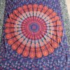 Tapisserie murrale bleu mandala , tapisserie murale, tapisserie, tapestry mandala, Sadhana nepal, boho, yoga, méditation, déco