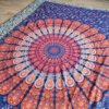 Tapisserie murrale bleu mandala , tapisserie murale, tapisserie, tapestry mandala, Sadhanashala, yoga, méditation, déco