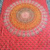 Tapisserie murale mandala rouge, mandala , tapisserie murale, tapisserie, tapestry mandala, Sadhana nepal, yoga, méditation, déco, boho
