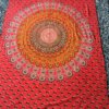 Tapisserie murale mandala rouge, mandala , tapisserie murale, tapisserie, tapestry mandala, Sadhana nepal, yoga, méditation, déco, boho