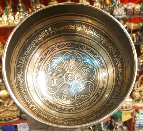 Bol chantant mantra, bol himalayen, bol tibétain, bol de méditation, yoga, méditation, spiritualité, Sadhana Nepal