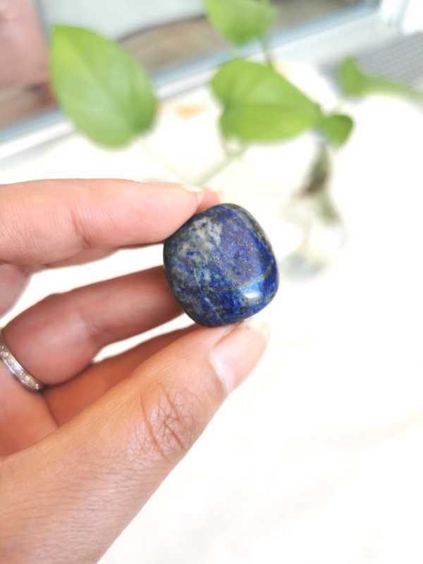 Lapis Lazuli roulée , pierre roulée, lithothérapie, pierres naturelles, pierres , lapis lazuli, spiritualité, méditation, yoga , sadhananepal