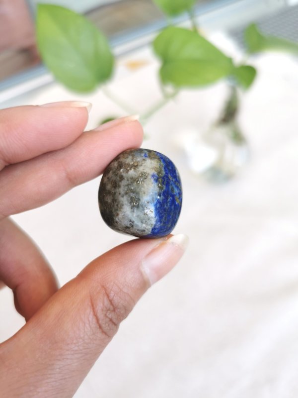 Lapis Lazuli roulée , pierre roulée, lithothérapie, pierres naturelles, pierres , lapis lazuli, spiritualité, méditation, yoga , sadhananepal