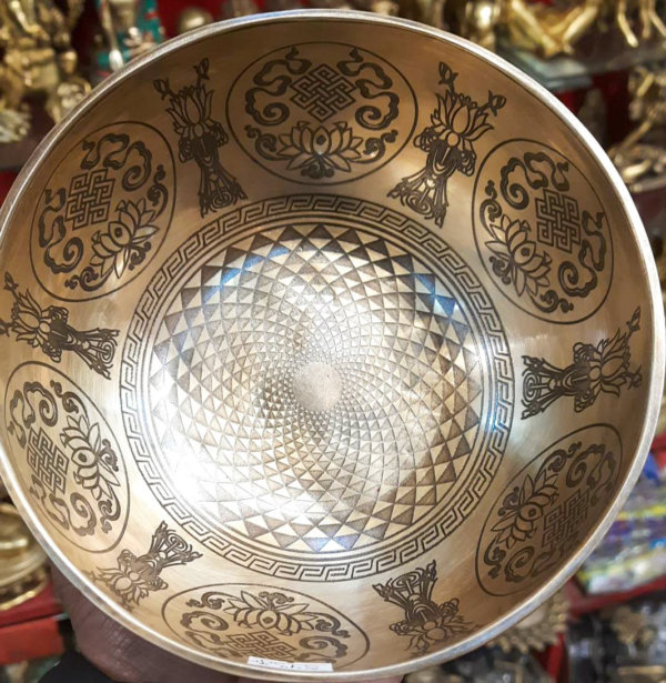 Bol chantant mandala,bol himalayen, bol tibétain, bol de méditation, yoga, méditation, spiritualité, Sadhana Nepal