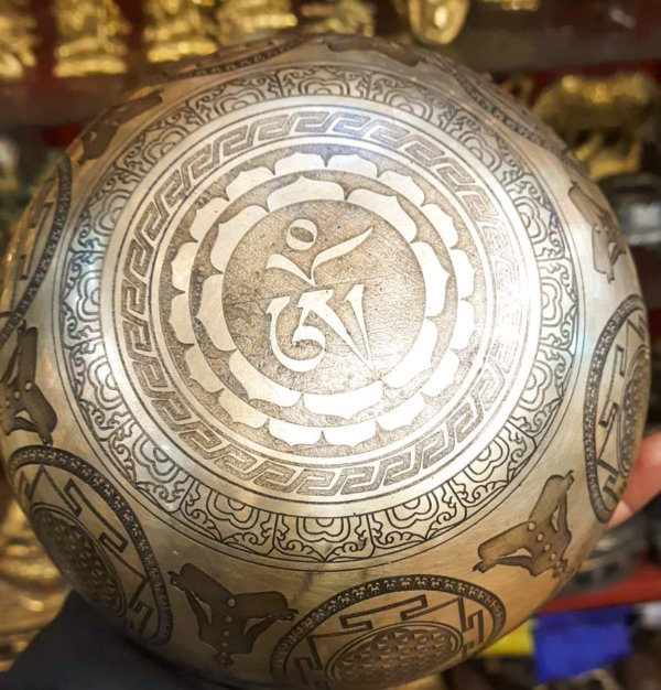 Bol chantant mandala,bol himalayen, bol tibétain, bol de méditation, yoga, méditation, spiritualité, Sadhana Nepal